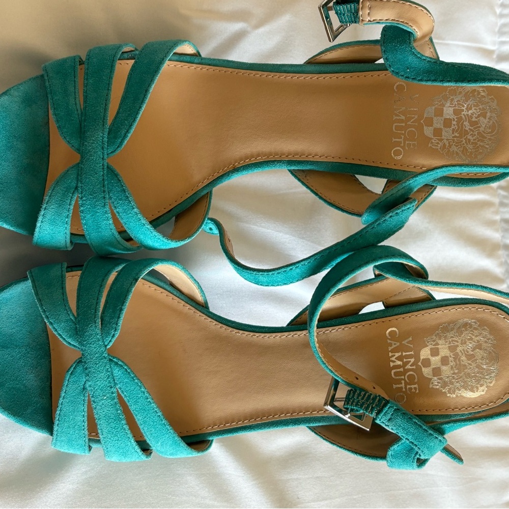 Vince Camuto Turquoise Strappy Heels